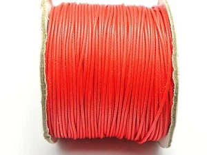 100 Yards Red Korean Waxed Cord String Thread 1mm Simulation Leather Cord - Picture 1 of 3