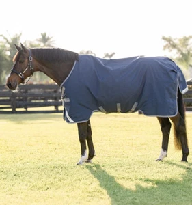 Horseware Rhino Original Turnout 0g Rug Tough 1000d Lightweight Navy 5'6"-7'3" - Picture 1 of 9