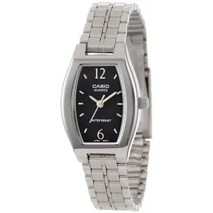 Casio Women's Quartz Black Dial Silver-Tone Bracelet 22mm Watch LTP1254D-1A - Picture 1 of 1