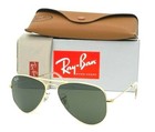 Ray Ban AVIATOR SMALL RB3044 L0207 Gold / Green 52mm Sunglasses