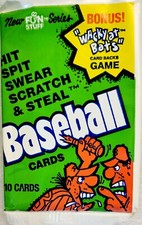 (4) 1991 Hit Spit Swear Scratch & Steal Baseball Unopened Packs Fun Stuff Series