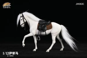 JXK 1/12 JXK063C Ili Horse War Horese Animal Model Scene With Harness Figure Toy - Picture 1 of 4