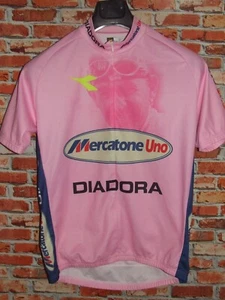 MERCATONE UNO ROSA DIADORA MAGLIA BICI CICLISMO SHIRT MAILLOT CYCLISM tg. L - Foto 1 di 2