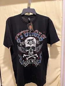 2015 Sturgis 75th Anniversary T Shirt Motorcycle Rally South Dakota Size Large - Picture 1 of 7