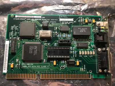 Intel 303728-002  16-Bit ISA Lan Adapter EtherExpress Card with RJ45  Free Ship - Image 1 of 3