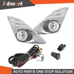 Labwork Fog Lights For 2012-2014 Toyota Camry L LE XLE Chrome Cover Right+Left - Picture 1 of 10