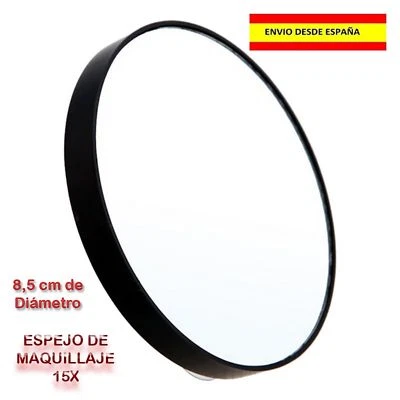 MAQUILLAJE ESPEJO 15 AUMENTOS 15X EXCELENTE MUY FUERTE DAMAS CEJAS LENTILLAS