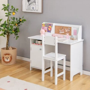 Kinderschreibtisch mit Stuhl & Bücherregal Arbeitstisch aus Holz Lerntisch - Bild 1 von 8