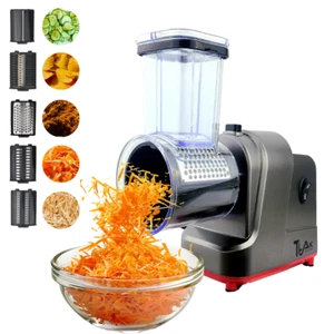 250W Electric Slicer Shredder, Cheese Grater & Salad Maker Machine Silver - Picture 1 of 7