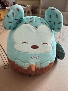 Squishmallows Disney Mickey Mouse Menta Chocolate Chip Helado Perfumado Peluche 5" - Imagen 1 de 6