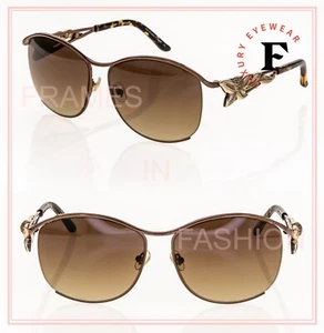 JUDITH LEIBER Floral Leaf JL1646 Bronze Brown Jewel Crystal Sunglasses 1646 - Picture 1 of 8