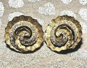 Vintage JOMAZ Ohrclips vergoldet Kristall Strass signiert Jomaz. - Bild 1 von 5
