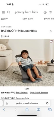 Baby bjorn Bouncer For Infants And Children With Toy - Image 1 of 3