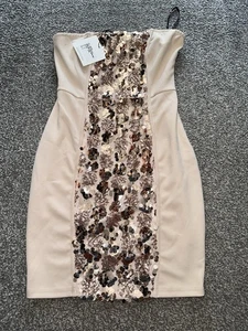 NWT Womens Misguided Dress, Size 10, Bodycon, Sequin, Bandeau, Stretch, (S2) - Picture 1 of 5