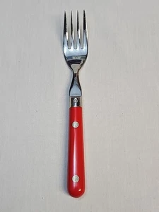 MARDI GRAS Washington Forge WF Cherry Red Flatware 1 piece Korea Vtg Salad Fork - Picture 1 of 6