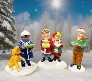 Dept 56 Snow Village 3-teiliges Set "Here We Come A'Caroling" #51616 wird nicht mehr hergestellt. Neuwertig - Bild 1 von 9