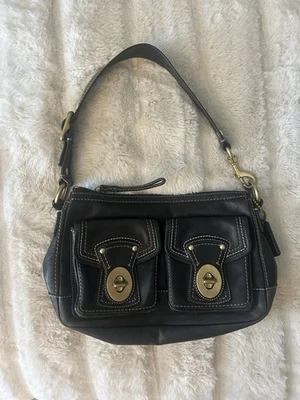 Rare Coach Legacy 65th Anniversary Black Leather  Bag Y2K  F12868 Purse - Image 1 of 4