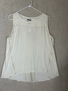 Ann Taylor Wms Sleeveless Pullover Blouse, NWT Size L Whimsical Classy Preppy - Picture 1 of 4