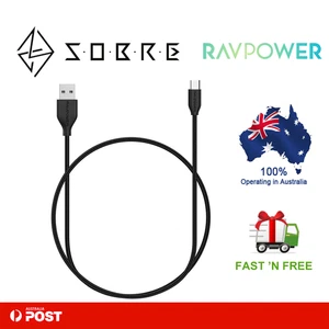 RAVPower USB-C to USB-A Cable Type-C Nylon Braided Fast Charging 3ft/0.9m - Picture 1 of 5