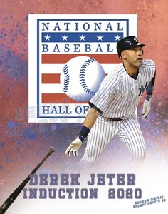 Impresión litográfica de los Yankees de Nueva York de Derick Jeter 2020 Salón de la fama - Imagen 1 de 1
