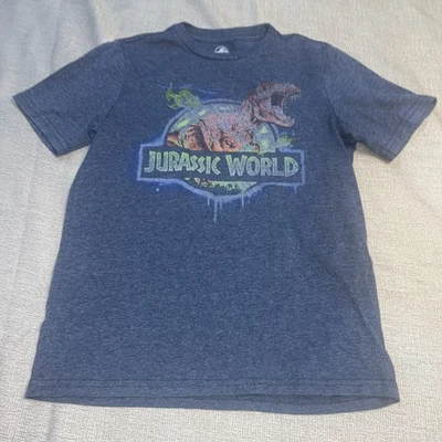 Jurassic Park World Logo Graphic T Shirt Navy L (10-12) Universal Studios - Image 1 of 4