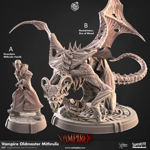Vampire Master Beast 32mm Paintable Gothic Horror Monster Mini Tabletop Diorama - Picture 1 of 2