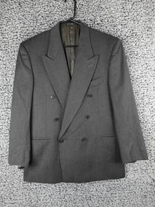 Blazer Studio 0001 Ferre Italia Para Hombre 40R Gris Doble Pecho 100% Lana De Colección - Imagen 1 de 14