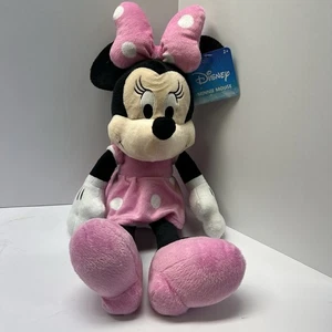 Minnie Mouse Plüsch 18 Zoll authentisch Disney Neu mit Etikett rosa Kleid weiße Punkte - Bild 1 von 4