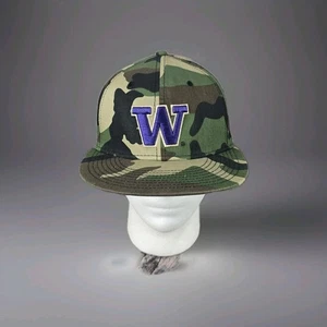 Cappello berretto UW Huskies Nike mimetico University of Washington NCAA verde snapback ricamato - Foto 1 di 16