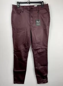Simply Vera Wang Denim Damen Größe 14 Skinny Lila Pflaume Jeans Mid Rise 1036 - Bild 1 von 9
