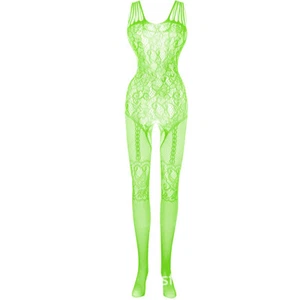 Suspender Body Stocking Bodysuit Fishnet Babydoll Sleepwear Lingerie Thigh-Highs - Picture 1 of 21