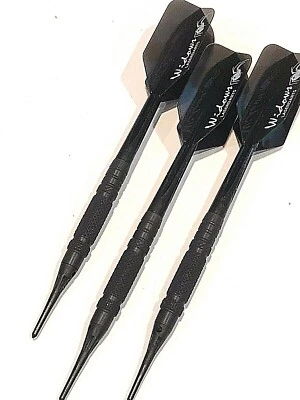 BLACK WIDOW 18 GRAM LASER DARTS KNURLED SOFT NEW FREE SHIPPING N FLIGHTS