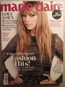 Brand New 2012 November UK British Marie Claire Magazine Taylor Swift - Picture 1 of 2