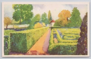 Blumengarten am Mount Vernon George Washington Haus MVLA 1934 Postkarte - Bild 1 von 2