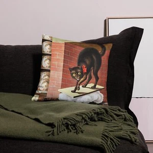 Angry Cat 0 Throw Pillow Case - Picture 1 of 2