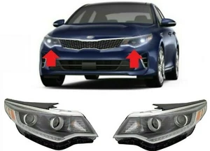 USA Built Left & Right Headlight for 2016-18 Kia Optima Head Light Lamp LED DRL - Picture 1 of 12