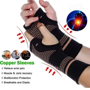 Pulsera de cobre para gimnasio profesional con soporte de muñeca guante de compresión de seguridad deportiva - Imagen 1 de 16
