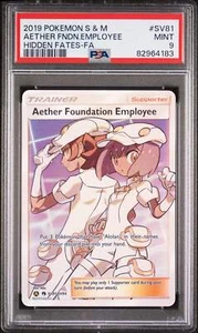 PSA 9 - Hidden Fates - Aether Foundation Employee SV81 - Picture 1 of 1