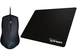 Roccat Set Gaming Bundle Lua Tri-Button Mouse + Kanga Gamer Mouse-Pad Maus-Pad - Afbeelding 1 van 10