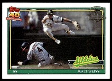 1991 Topps Operation Desert Shield #455 Walt Weiss Oakland Athletics A's