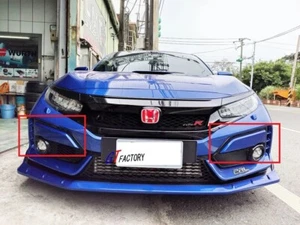 M STYLE UNPAINTED FOG LIGHT COVER SET FIT FOR HONDA CIVIC FK8 TYPE R ONLY - Picture 1 of 4