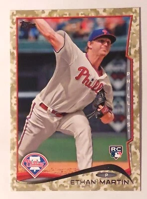 2014 Topps Baseball Ethan Martin Rookie /99 Camouflage Parallel #90 Phillies  - Image 1 of 2