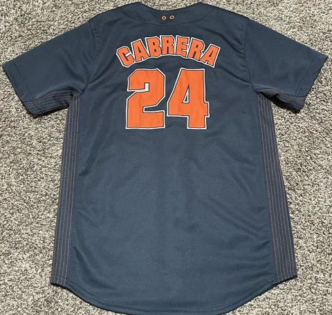 Detroit Tigers Miguel Cabrera #24 True Fan Series Jersey Size Adult Small Sewn Cover