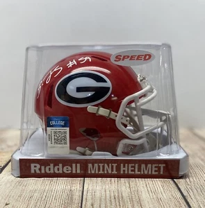 GEORGIA BULLDOGS BRODERICK JONES SIGNED MINI HELMET JSA COA!!! - Picture 1 of 5