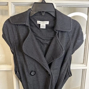 Liz Claiborne Dress Double Breasted Cotton Blend Waist Tie Women's 6 - Picture 1 of 13