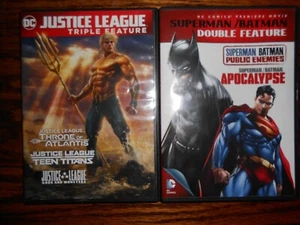 JUSTICE LEAGUE TRIPLE FEATURE/SUPERMAN BATMAN DOUBLE FEATURE DVD Anim. Like New - Picture 1 of 1