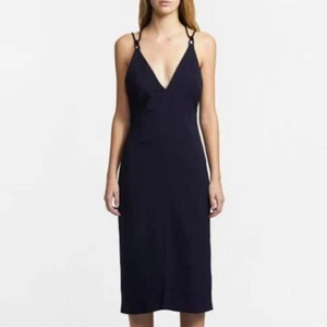 DION LEE New with Tags RRP$650 Black/Ind Macrame Slip Dress / AUS4 - US0 / Midi - Picture 1 of 8