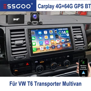 Für VW T6 Transporter Multivan 4+64GB Android 14 CarPlay Autoradio GPS Navi DAB+ - Bild 1 von 14