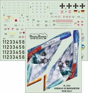 ModelMaker 1/72 D72233 German Eurofighter NATO Tiger Meet 2017 Aircraft Decal - Picture 1 of 2