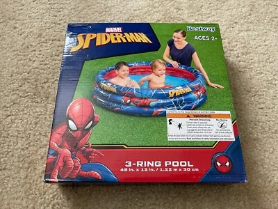 Marvel Spiderman 3-Ring Pool 48" x 12" New - Image 1 of 4